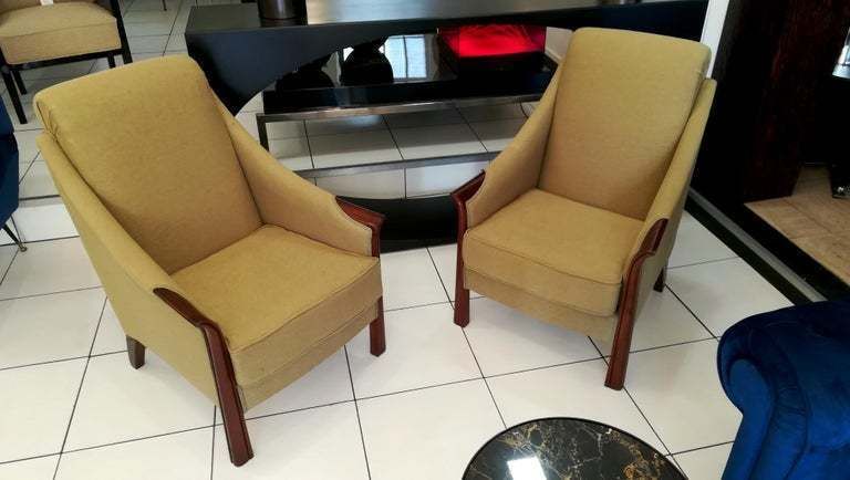 photo furniture Pair Of Art Deco Armchairs In The Style Of Pierre Chareau, Circa 1930