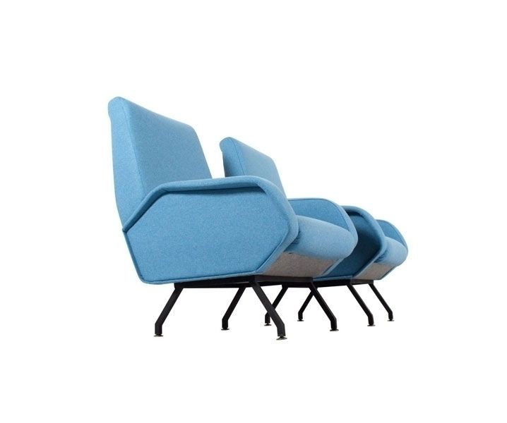 Pair Of Italian Mid Century Chairs Marco Zanuso Style