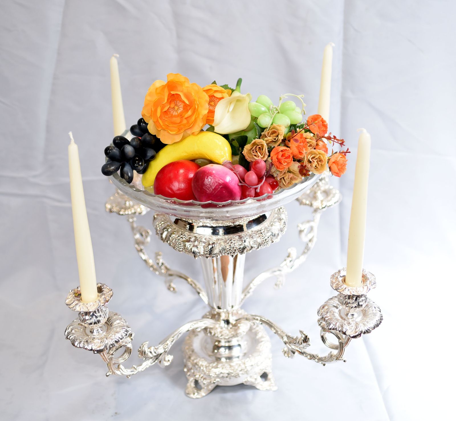 Sheffield Silver Plate Candelabra Centrepiece   Plated English Epergne