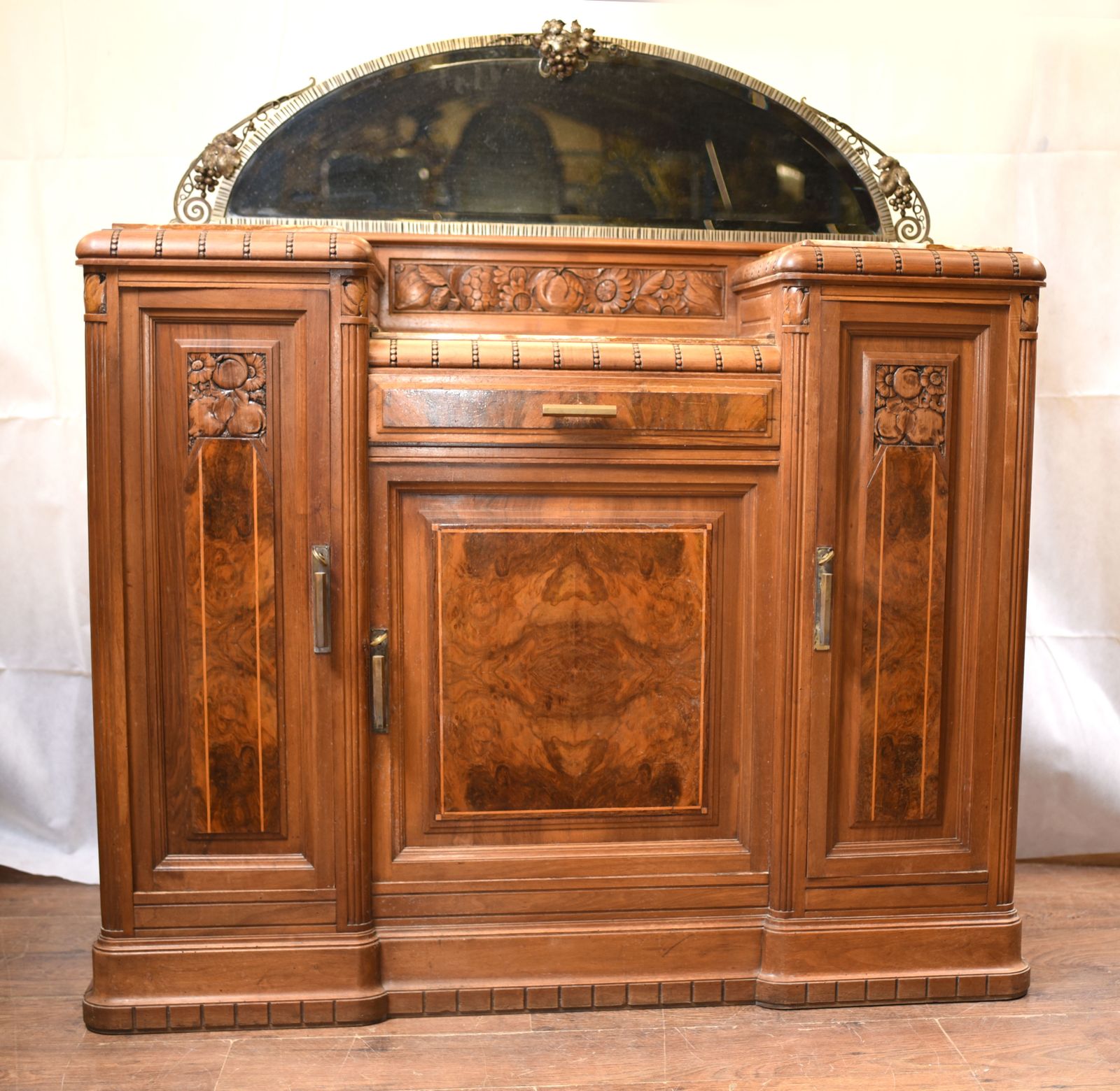 Arts And Craft Cabinet Dresser Server   Antique Walnut Circa 1885