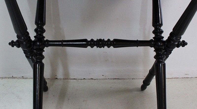 Furniture Small Inlaid Folding Table, Napoleon III Period  Xi Xth photo