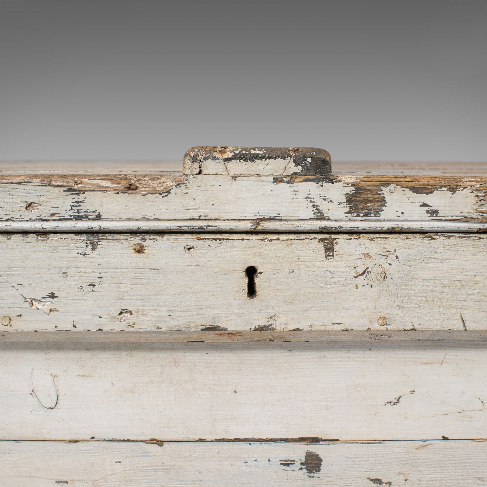 Antique Travel Trunk, English, Pine, Zinc Lined, Carriage Chest, Victorian photo buy