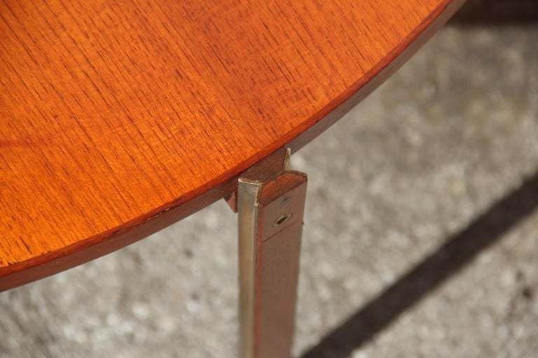 Furniture Round Ico Parisi Table Coffee Stildomuselezione 1959 Brass Teak Midcentury photo