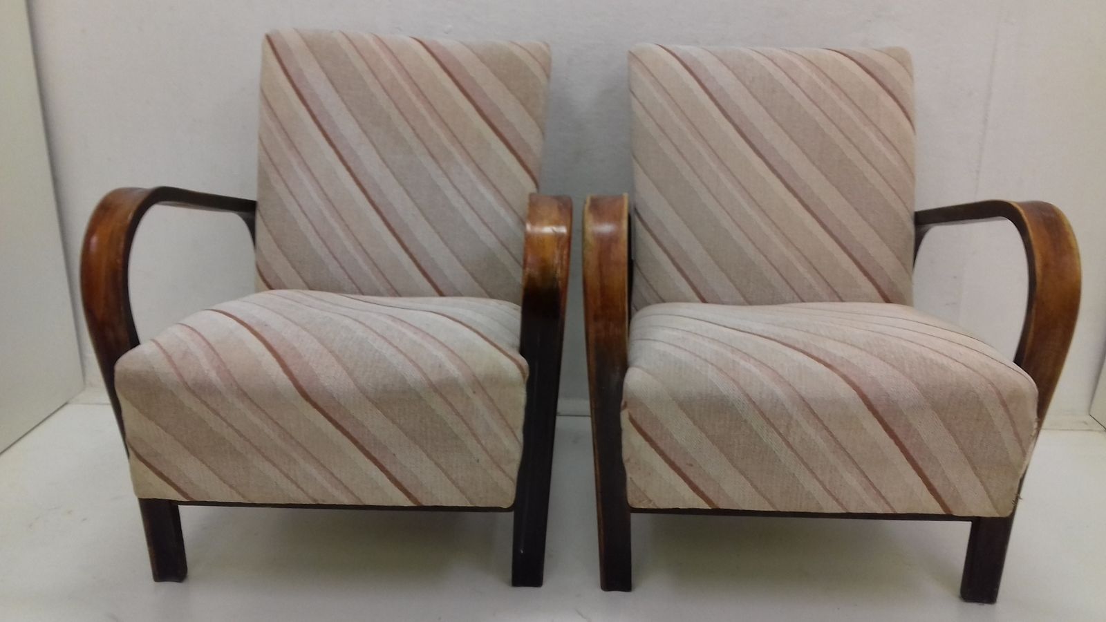 Furniture Set Of Two Armchairs With Coffee Table Designed By Karel Koželka & Antonín Kropáček, 1940´S. photo