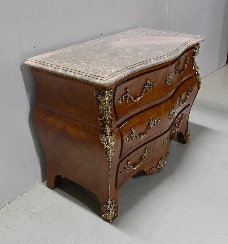 Tombeau Cabinet In Blond Mahogany, Regency Style, Mid 20th Century photo furniture
