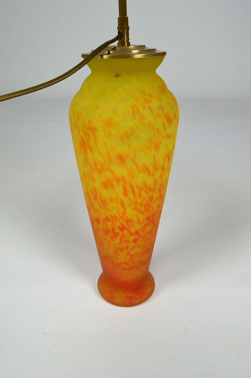 Art Nouveau Style, Art Glass Vase Mounted As Lamp photo furniture