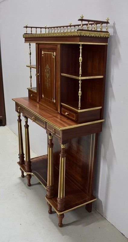Mahogany Cabinet, Louis XVI Style, Napoleon III Period  19th photo for sale