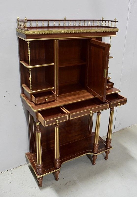 Mahogany Cabinet, Louis XVI Style, Napoleon III Period  19th photo Furniture