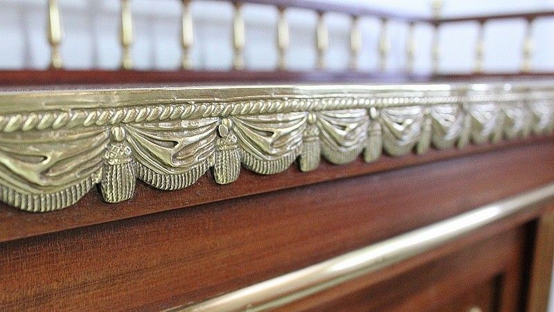 Mahogany Cabinet, Louis XVI Style, Napoleon III Period  19th photo vintage