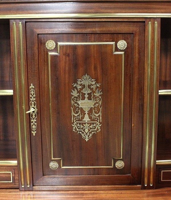 photo furniture Mahogany Cabinet, Louis XVI Style, Napoleon III Period  19th