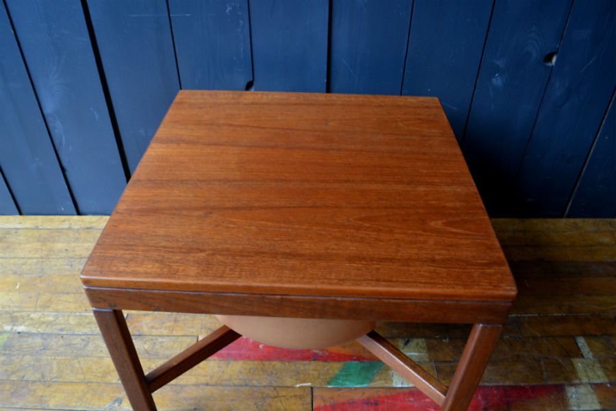 Mid Century Norwegan Teak Sewing Table photo Furniture