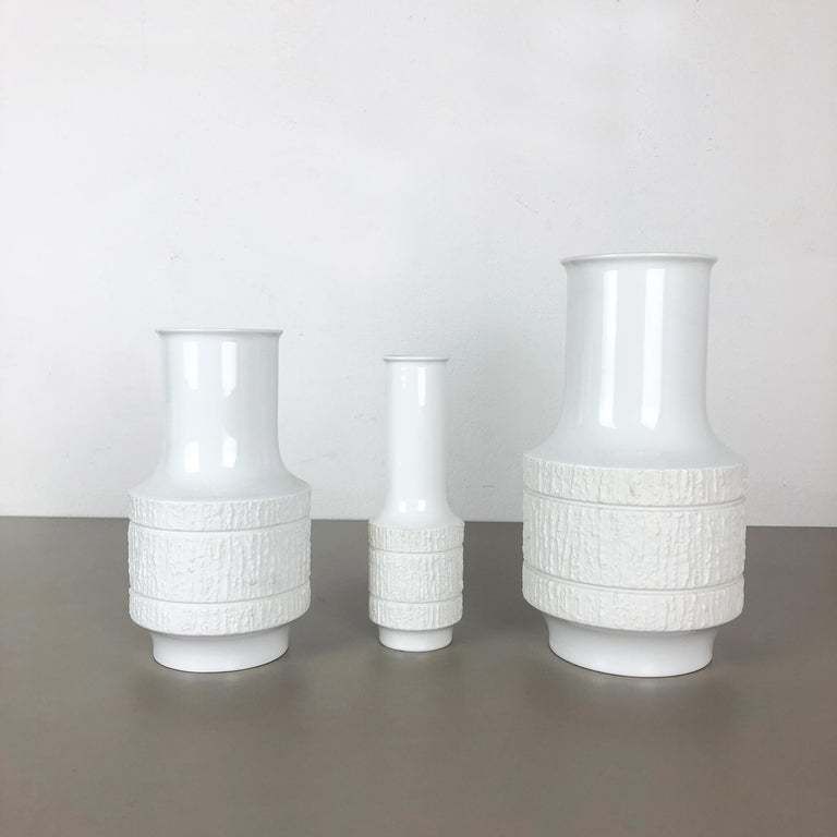 Set Of 3 Porcelain Op Art Vase By Richard Scharrer For Thomas, Germany, 1970s photo furniture
