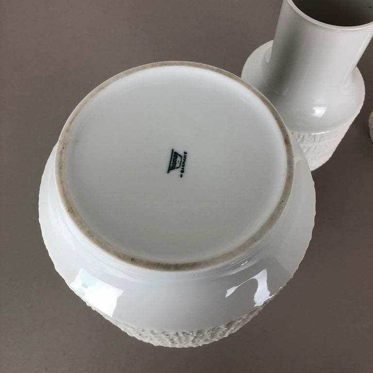 Set Of 3 Porcelain Op Art Vase By Richard Scharrer For Thomas, Germany, 1970s photo buy