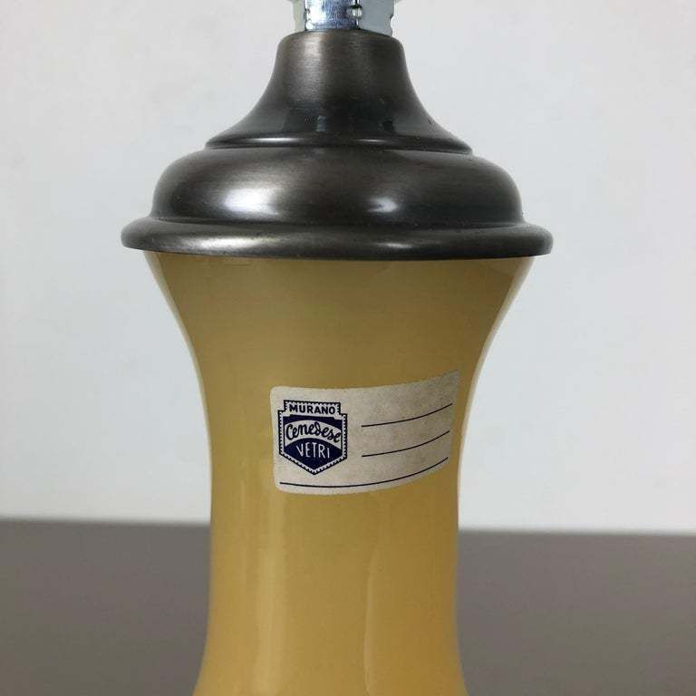 New Old Stock, Opaline Murano Glass "Honey" Table Light By Cenedese Vetri, 1960s photo buy