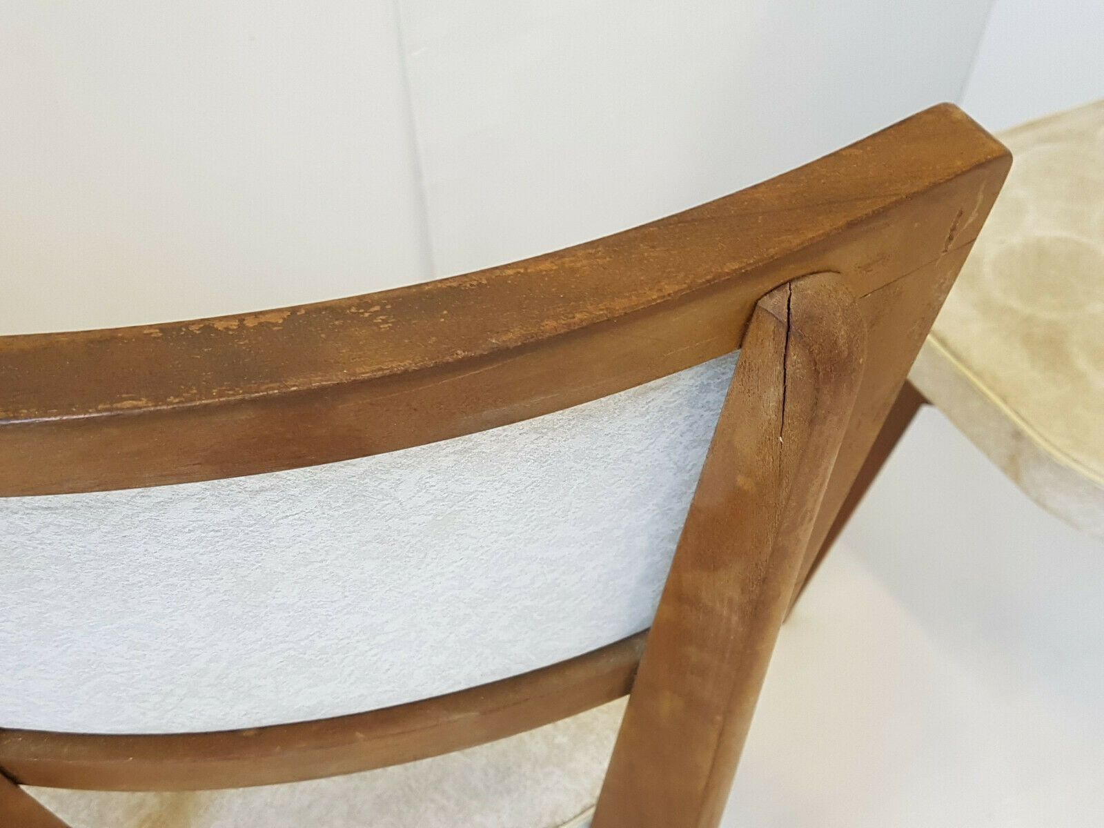 Meubels Set Van 3 Vintage Stoelen – Hout En Skai, Ca. Jaren 1950 photo