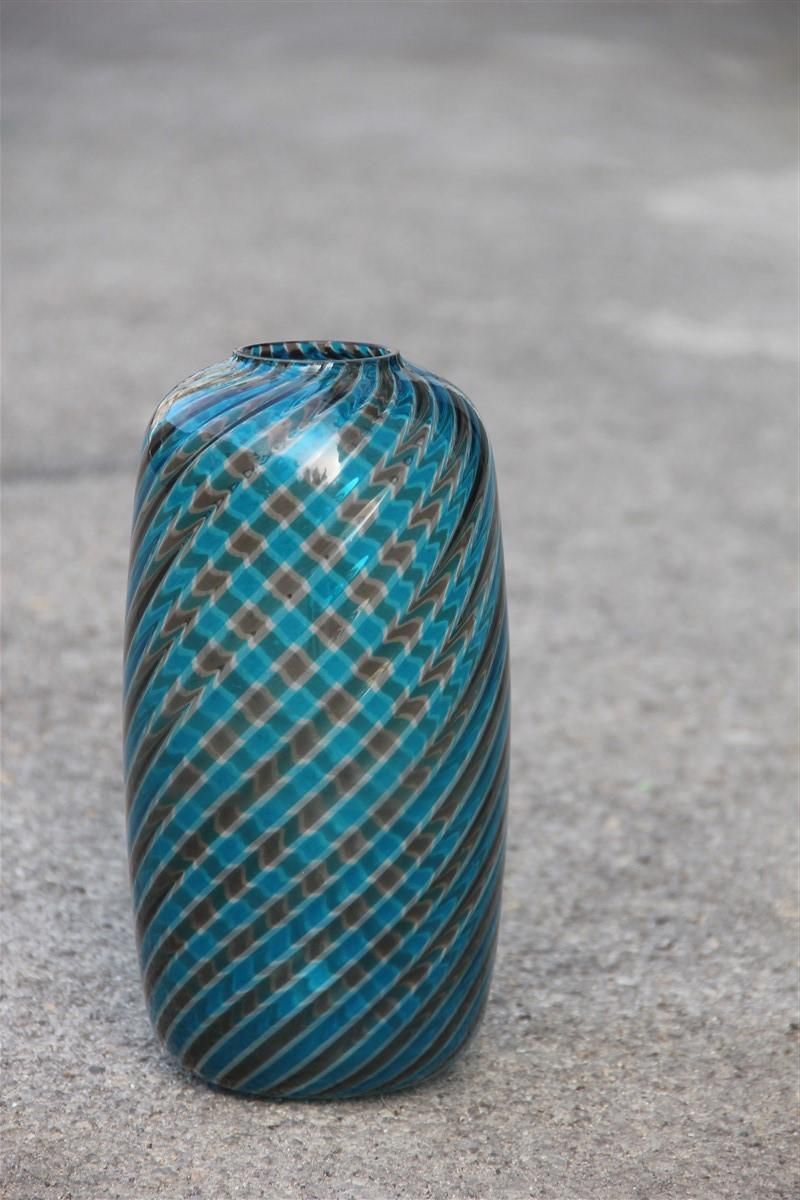 Round Venini Vase Murano Glass 1985 Multi Color Italian Design photo furniture