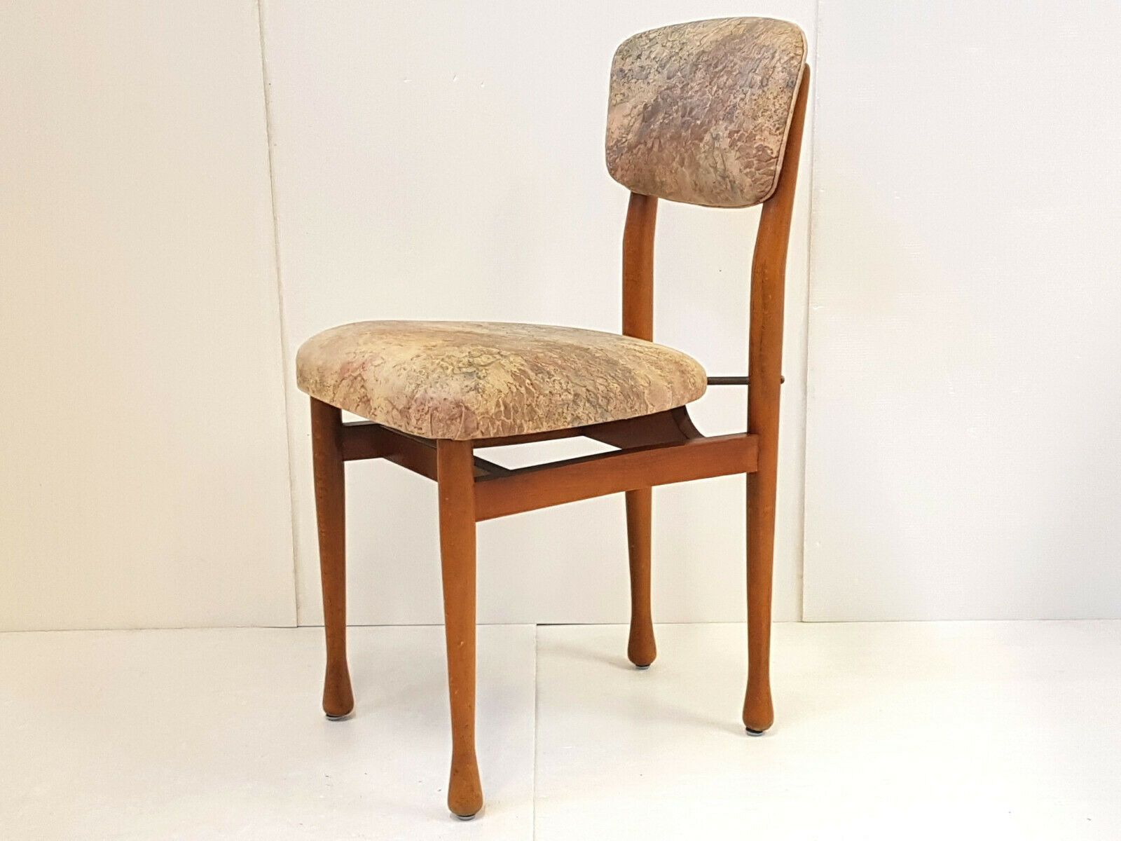 Danish Vintage Scandinavian Chair 1960 Teak Metal Fabric 60s 60s Years 60
