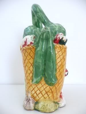 Pitcher Jug Chevrette "Vegetable Basket" Ceramic photo buy