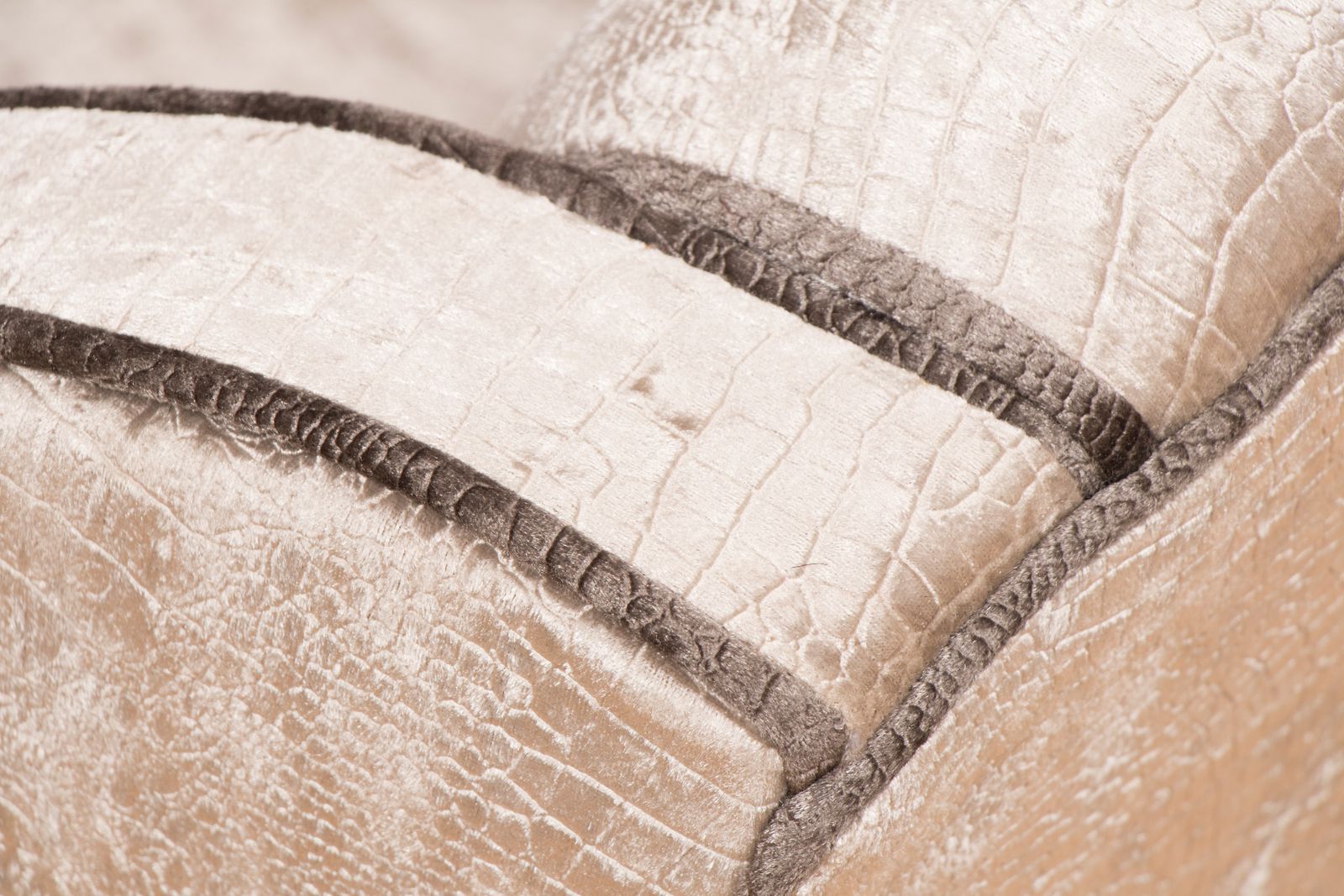 British Art Deco Sofa Newly Upholstered In A Silver Snakeskin Style Fabric photo 2800.0