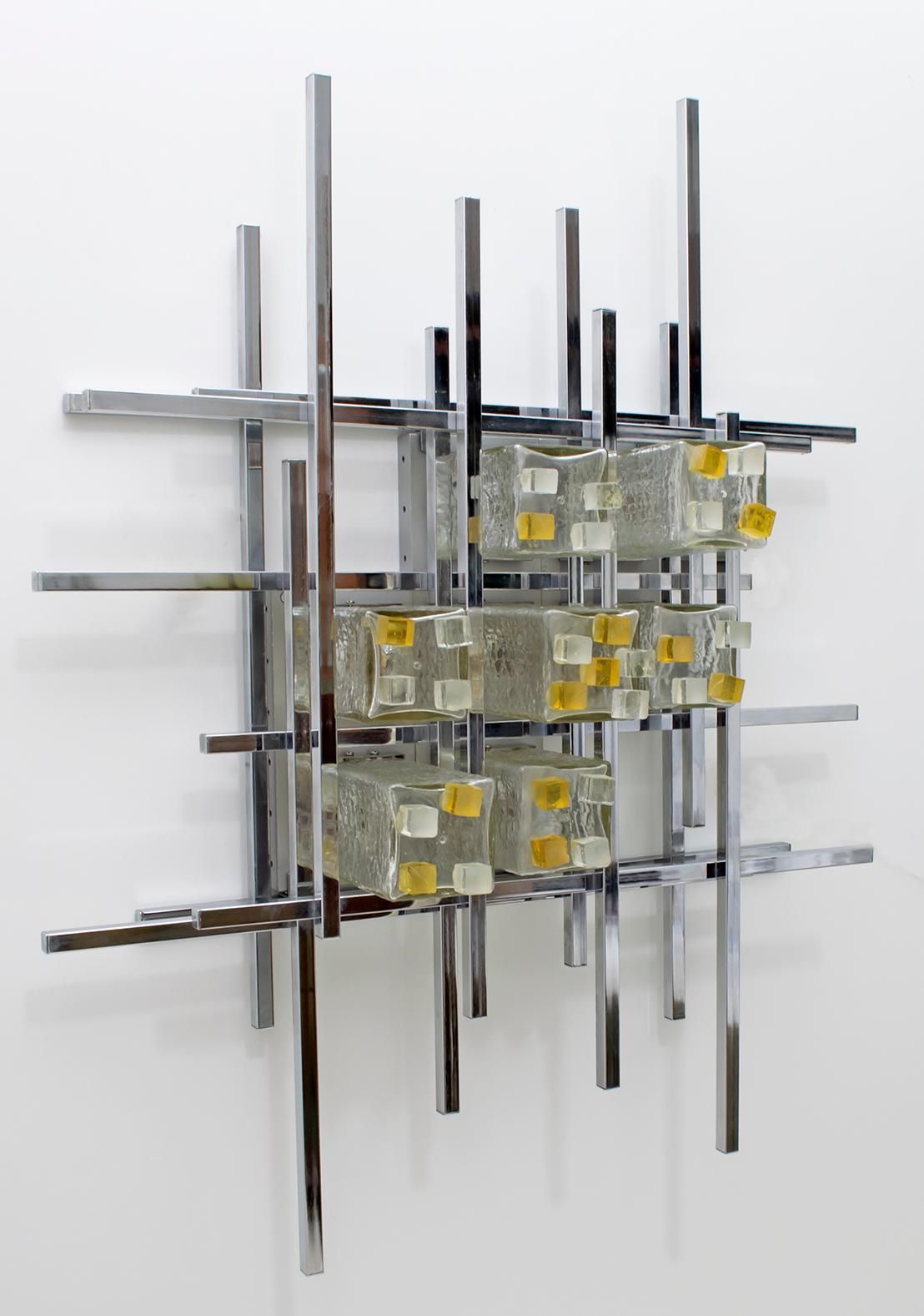 Albano Poli Mid Century Modern Italian Single Sculture Sconce By Poliarte, 1970s photo 2360.0