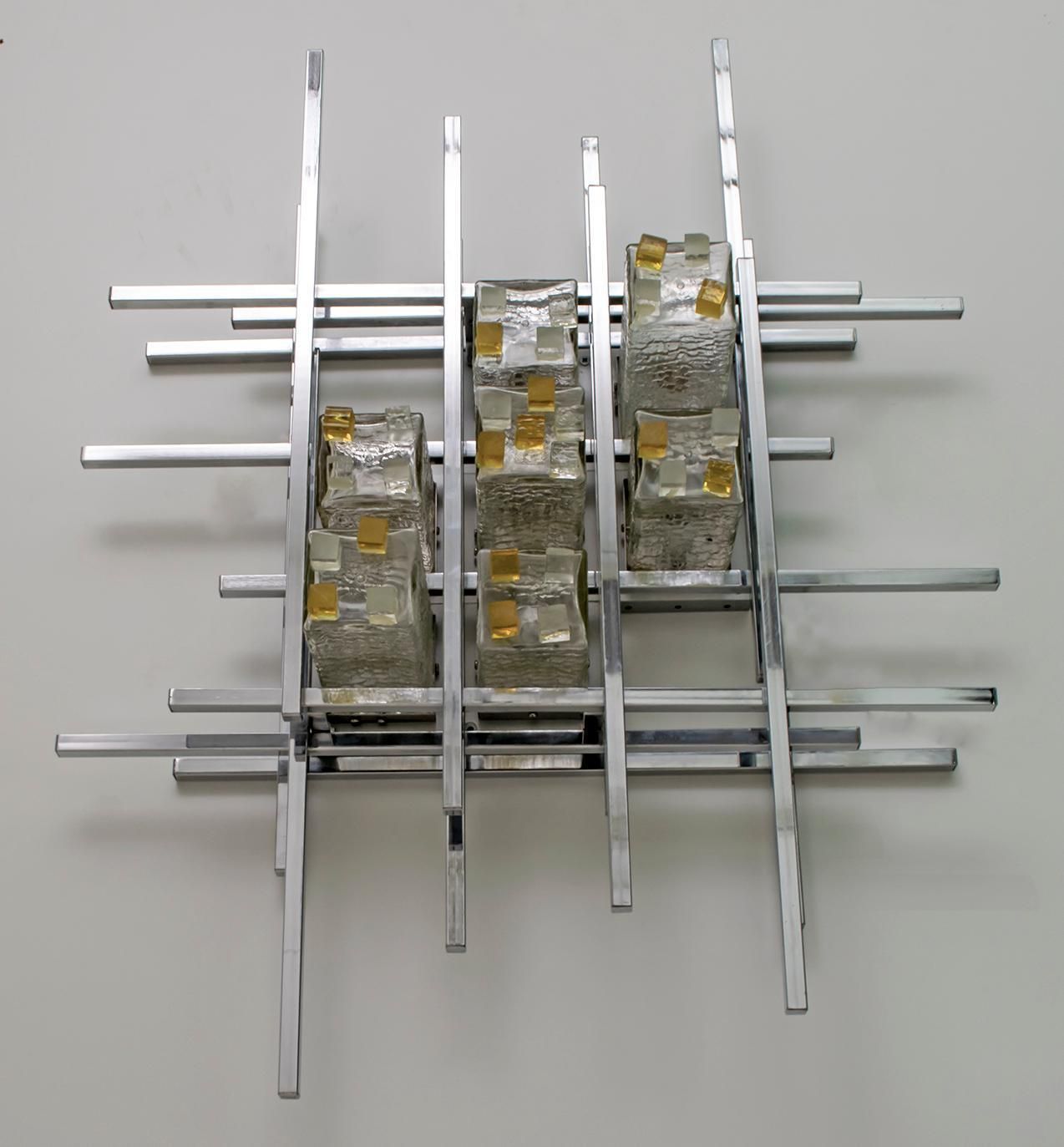Albano Poli Mid Century Modern Italian Single Sculture Sconce By Poliarte, 1970s photo vintage