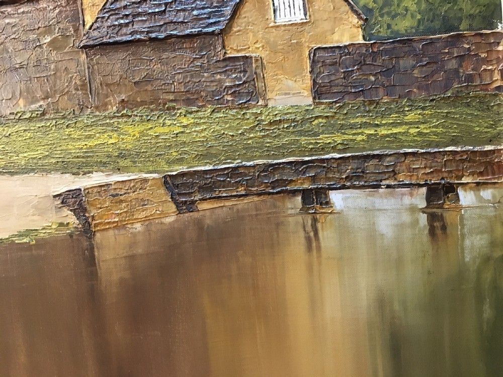 Nick Bradley Carter Ra Mid C20th Oil On Canvas Of "Lower Slaughter" photo buy