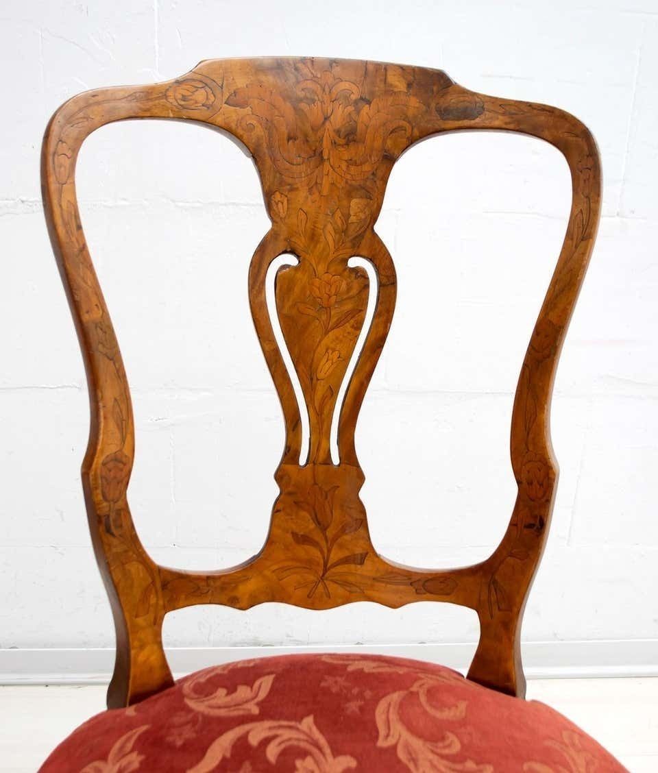 Walnut Dutch Chairs Of The 20th Century With Maple Wood Inlays, Netherlands photo 2020.0
