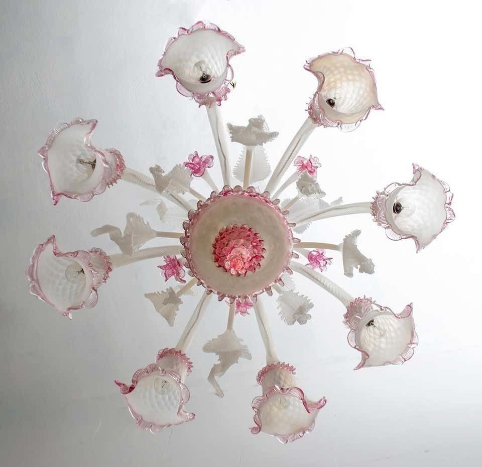 photo buy 20th Century Modern Venetian Murano Glass Chandelier "Ca'rezzonico" Style, 1960s