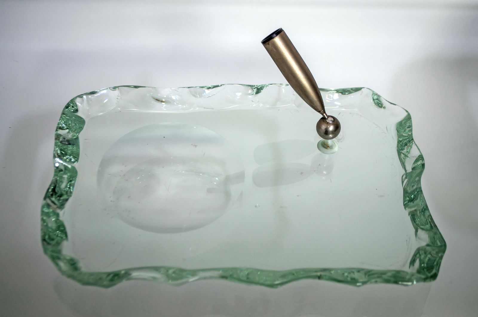 Pietro Chiesa Midcentury Chiseled Crystal Desk Set For Fontana Arte, 1930s photo furniture