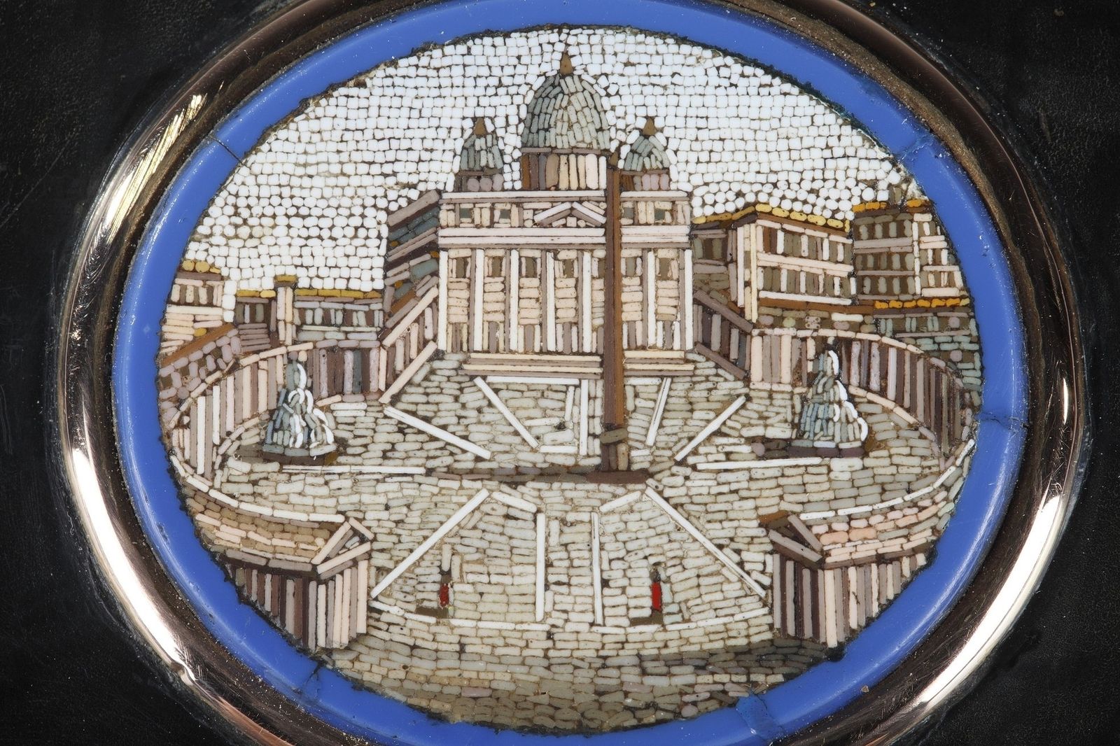 Tabatière de style Restauration à micromosaïque photo 3857.0