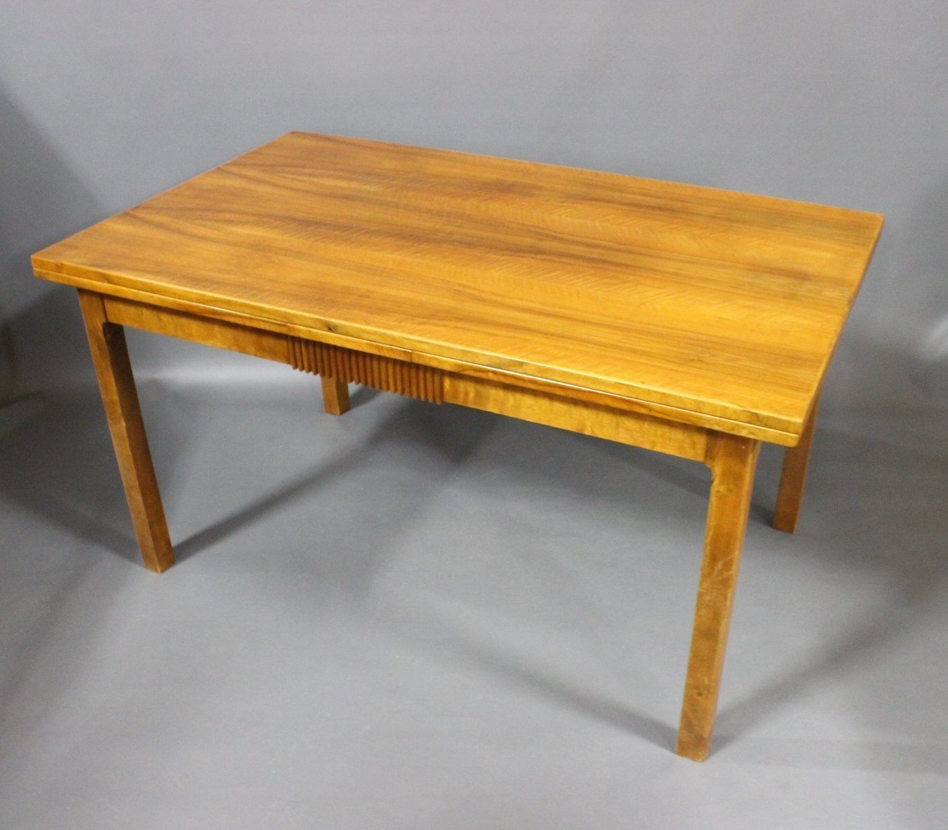 Extendable Dining Table Made In Walnut, Danish Design From 1940s photo for sale