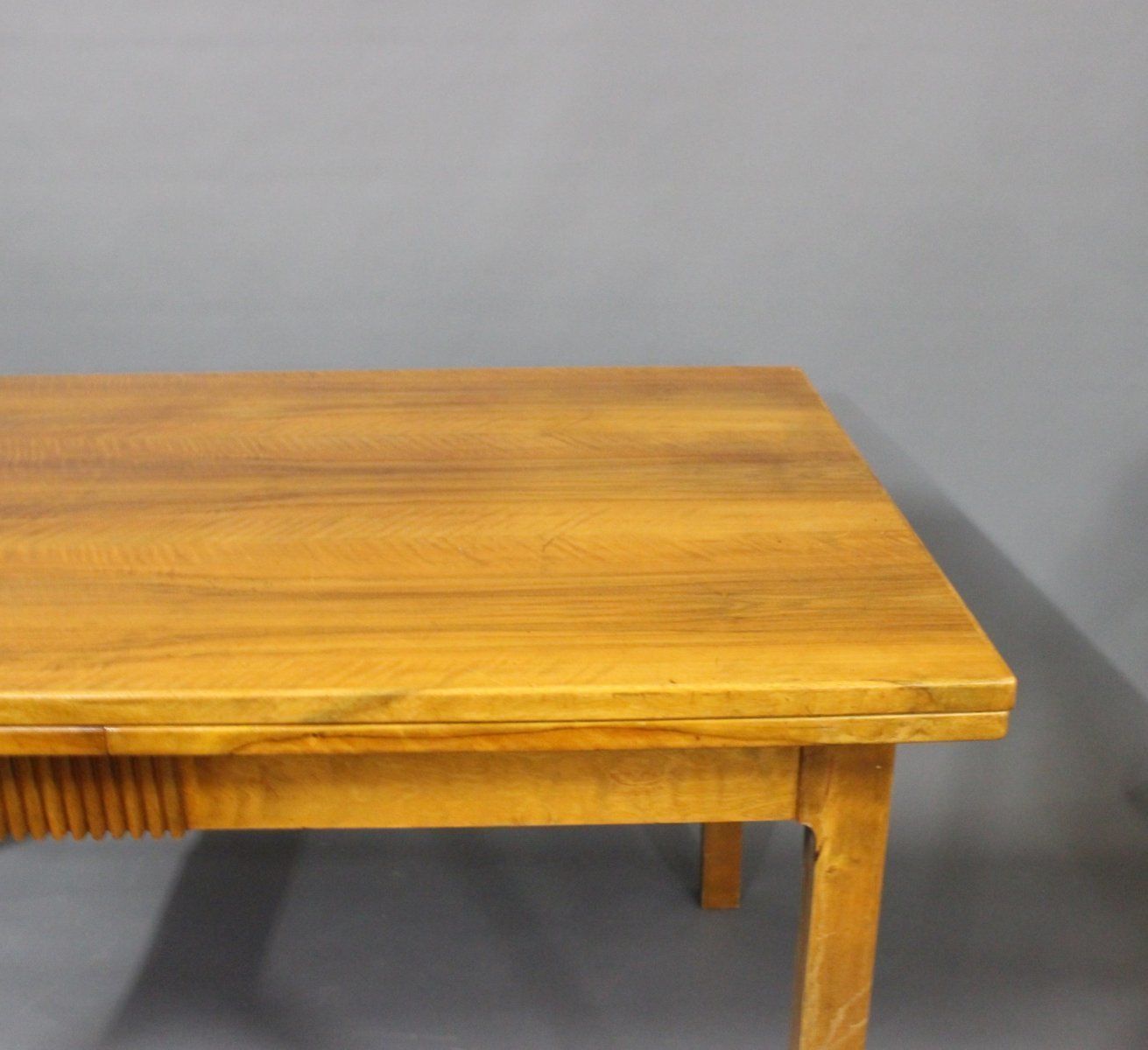 Extendable Dining Table Made In Walnut, Danish Design From 1940s photo vintage