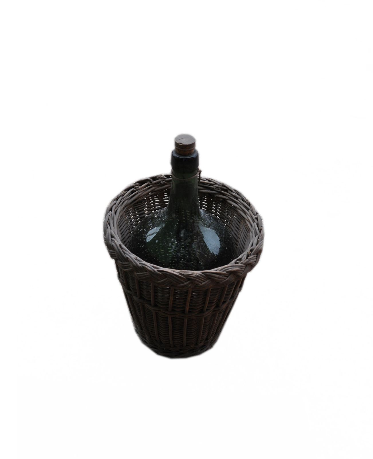 Wine Bottle And Basket photo Home Decor