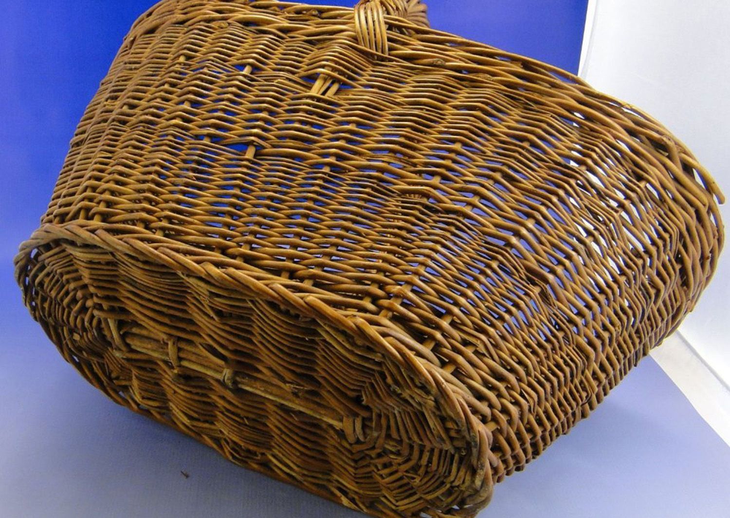 Old Hand Woven Wicker Basket photo for sale
