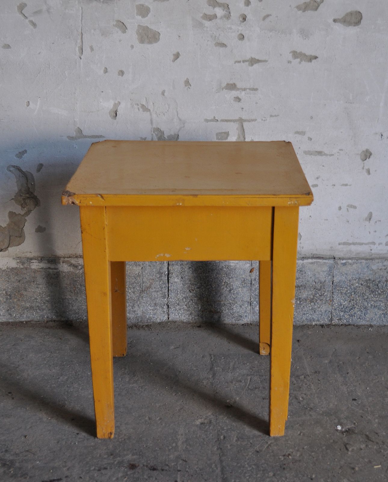 Painted Ocher Stool photo furniture