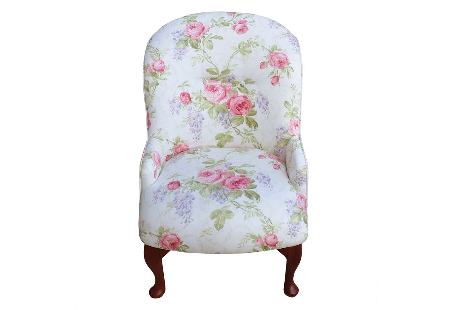 Vintage Chair With Floral Upholstery photo furniture