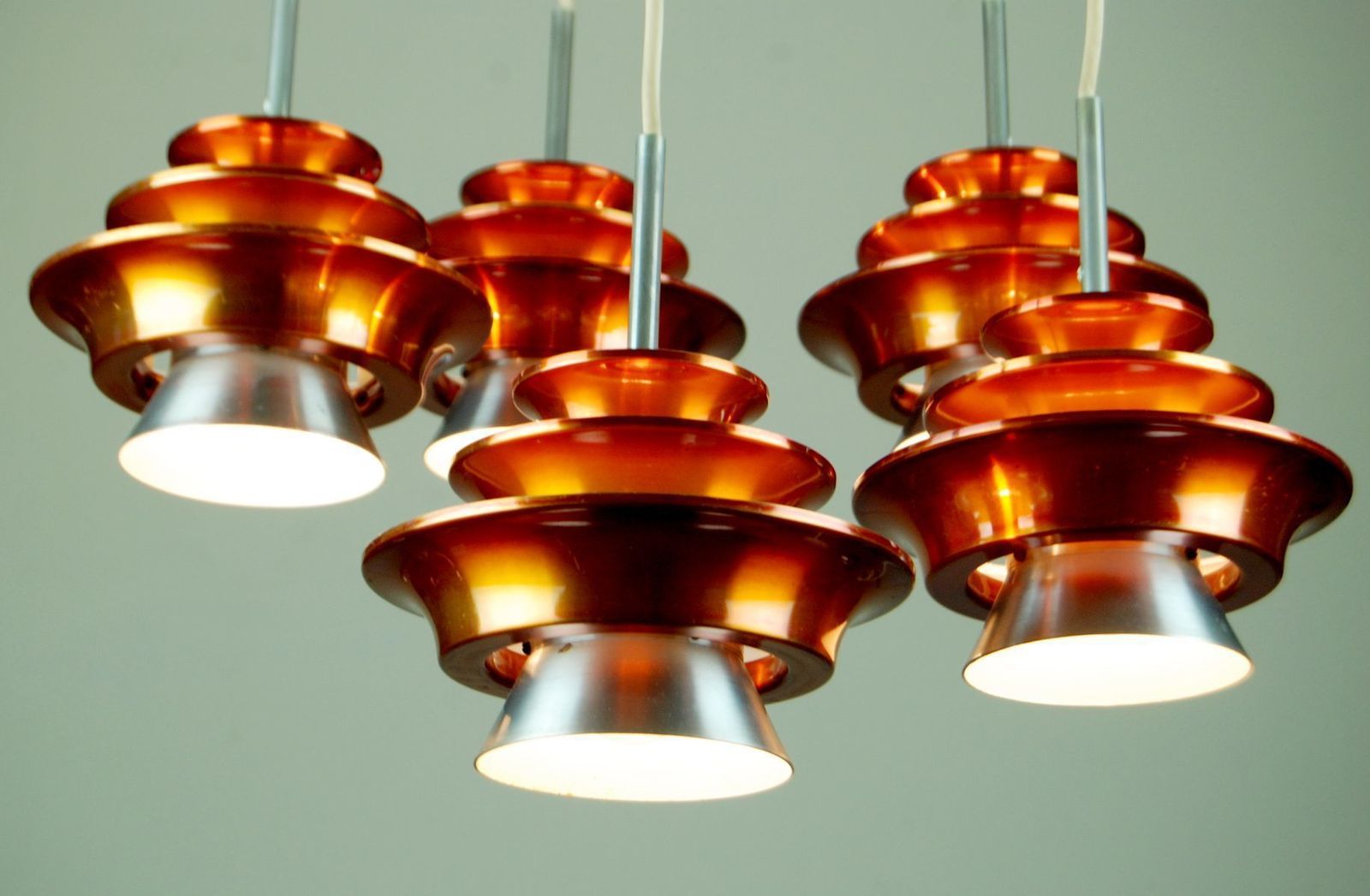 Danish Modern Cascading Pendant From Lyfa, 1970s photo vinterior