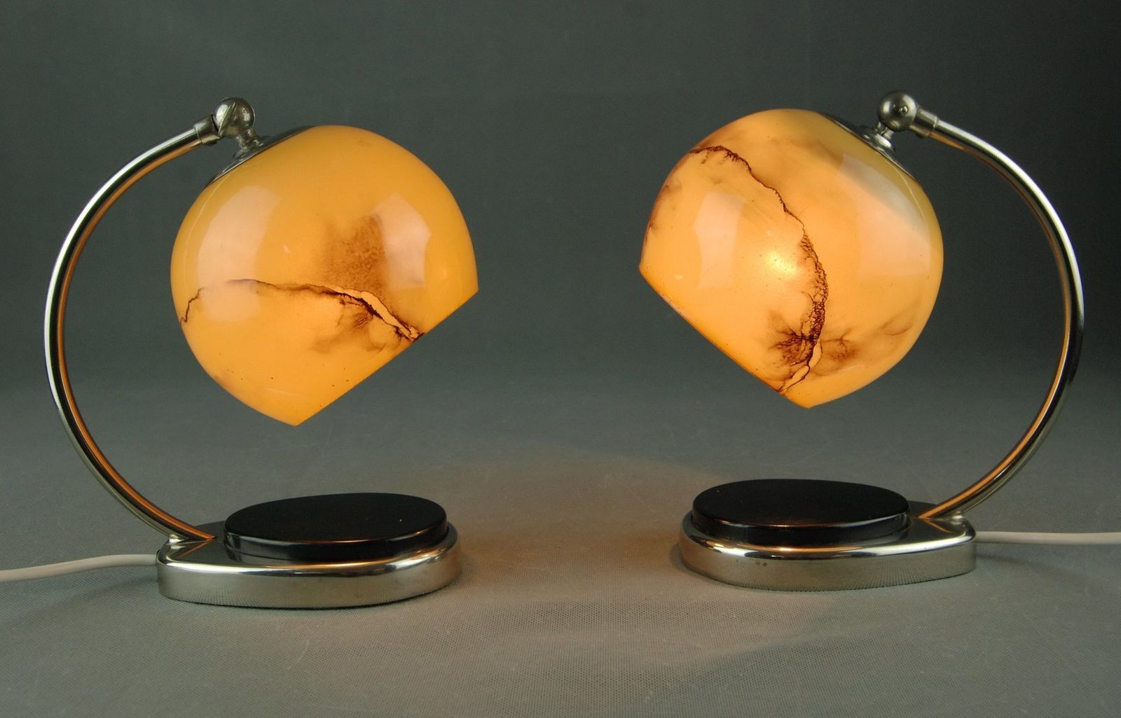 Lamps By Marianne Brandt For Gothaer Metallwarenfabrik, 1950s, Set Of 2 photo for sale