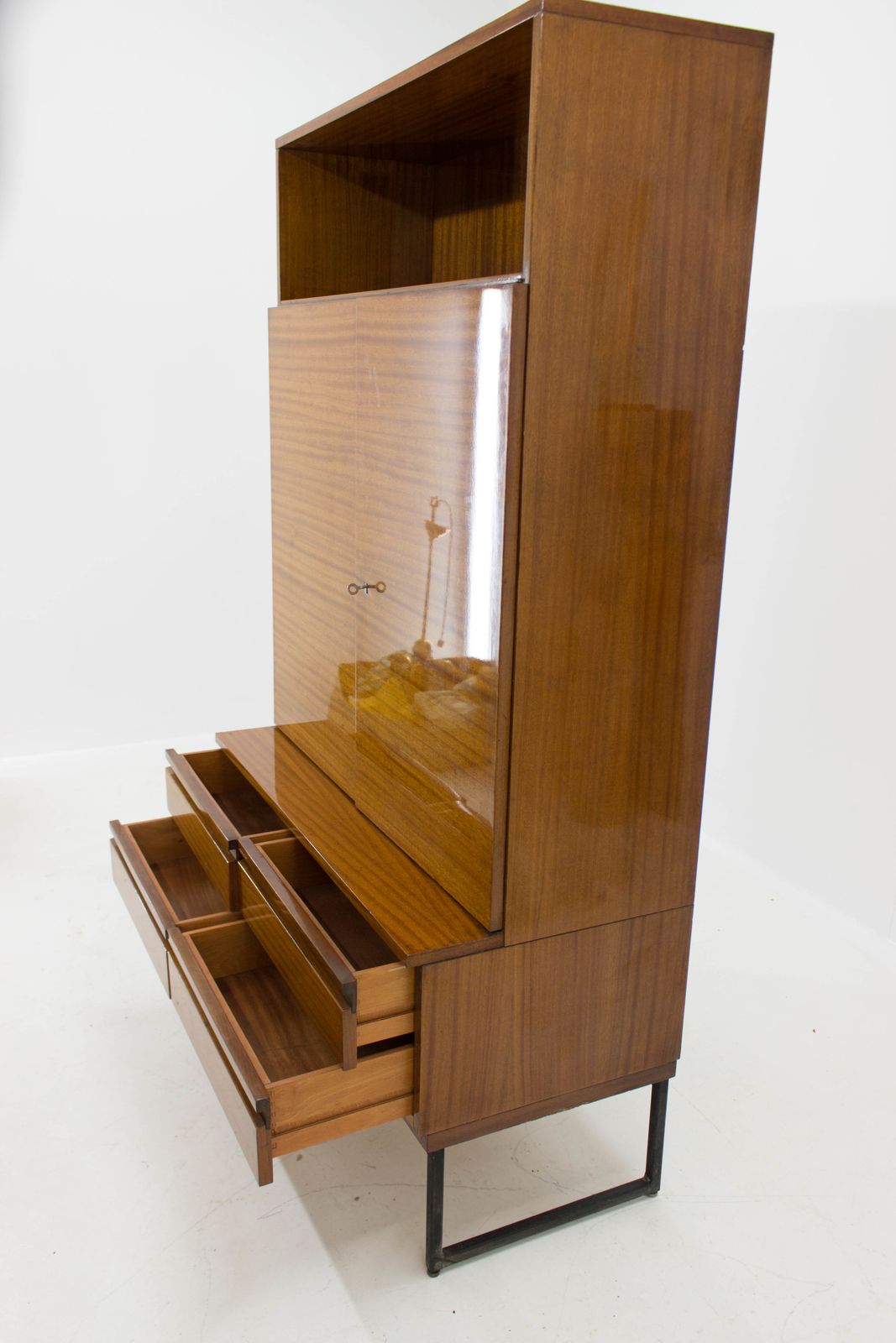 Belmondo Cabinet With Shelves And Drawers In High Gloss Finish, 1970 photo 625.0