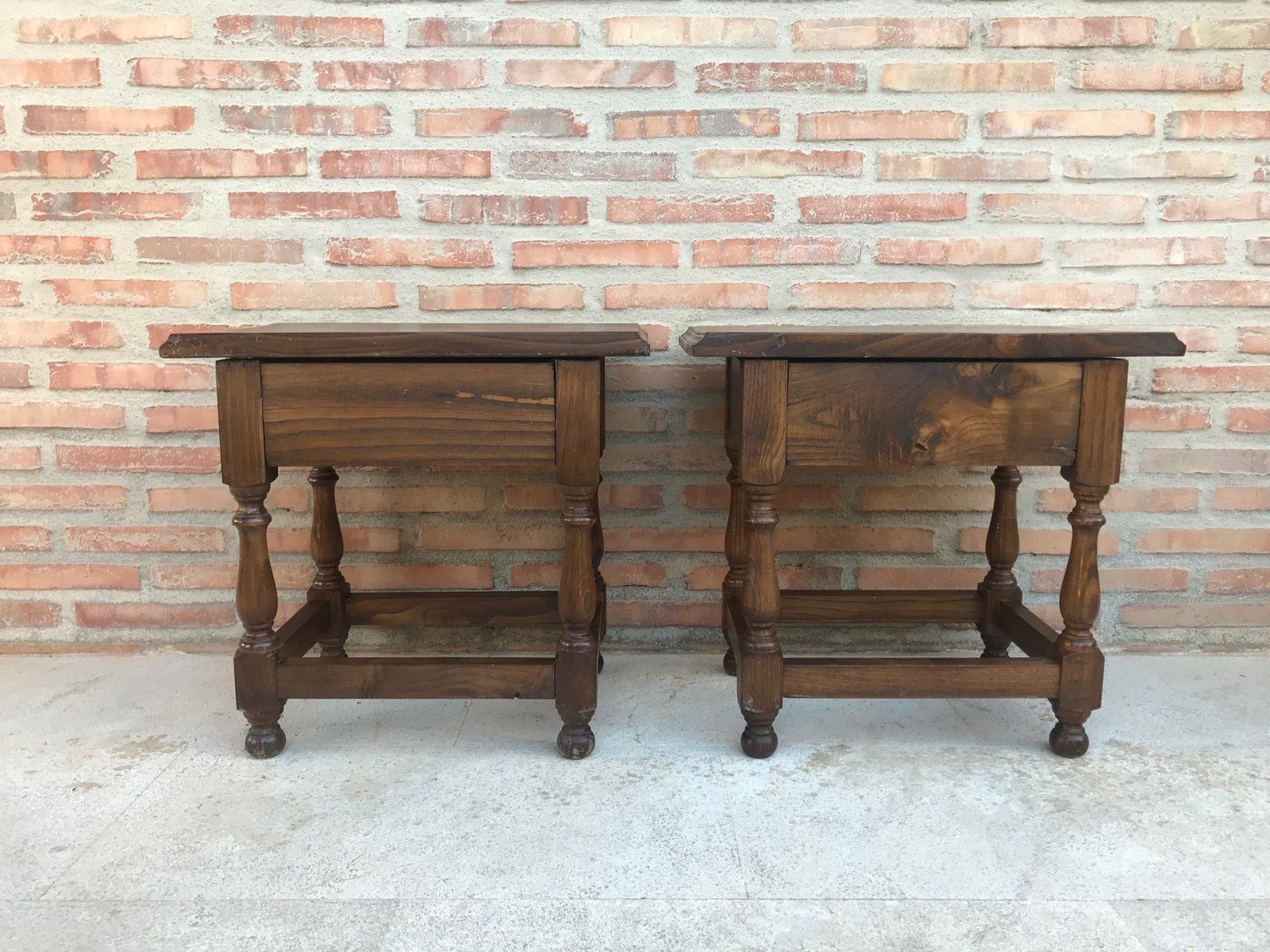 Spanish Nightstands, 1920s, Set Of 2 photo vintage