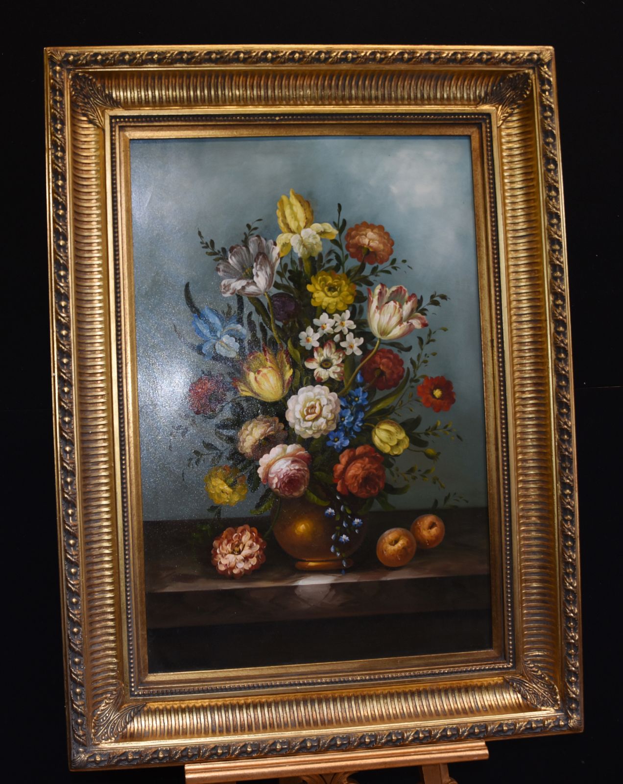 Flemish Oil Painting Floral Still Life Vivid Flowers photo buy