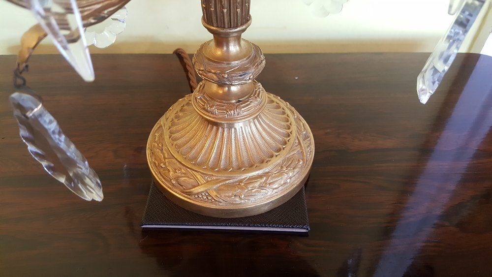 Early 20th C French Ormalu Four Branch Candelabrum photo furniture
