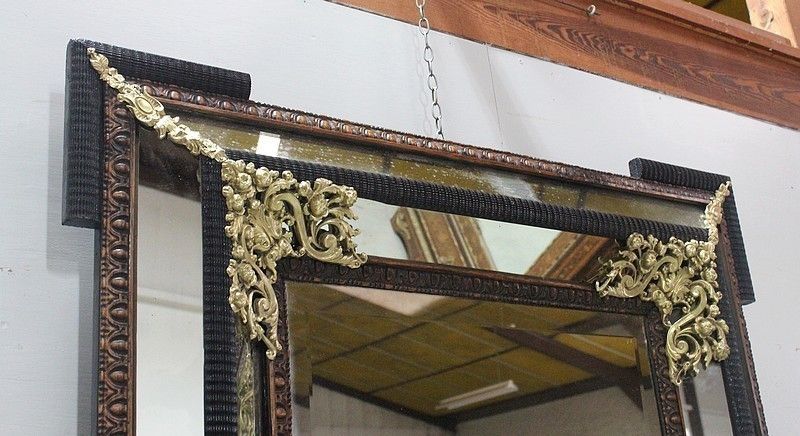 Large Rectangular Mirror, Louis XIV Style, Napoleon III Period  19th photo Home Decor