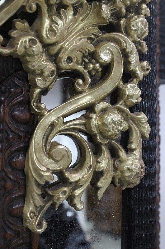 2735.68 Large Rectangular Mirror, Louis XIV Style, Napoleon III Period  19th photo
