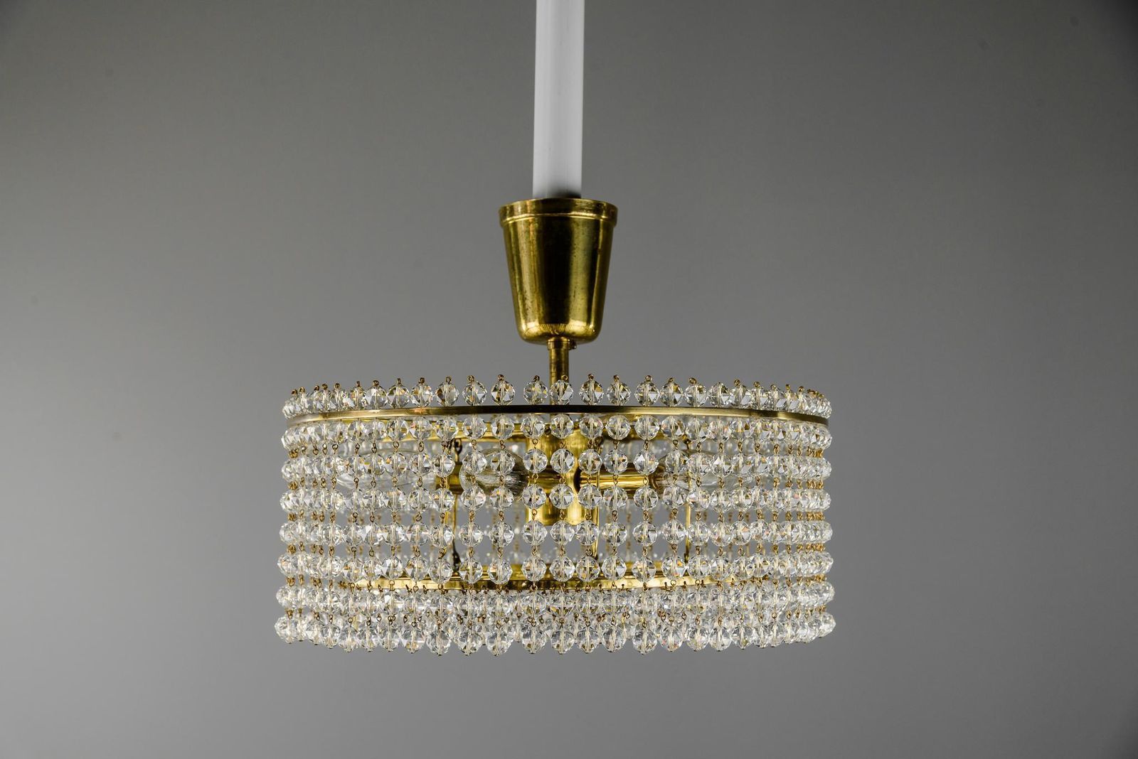 J.L Lobmeyr Chandelier With Crystal Glass, Austria, 1960s photo Lighting