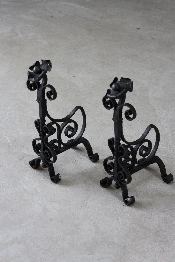 Pair Arts & Crafts Andirons.
