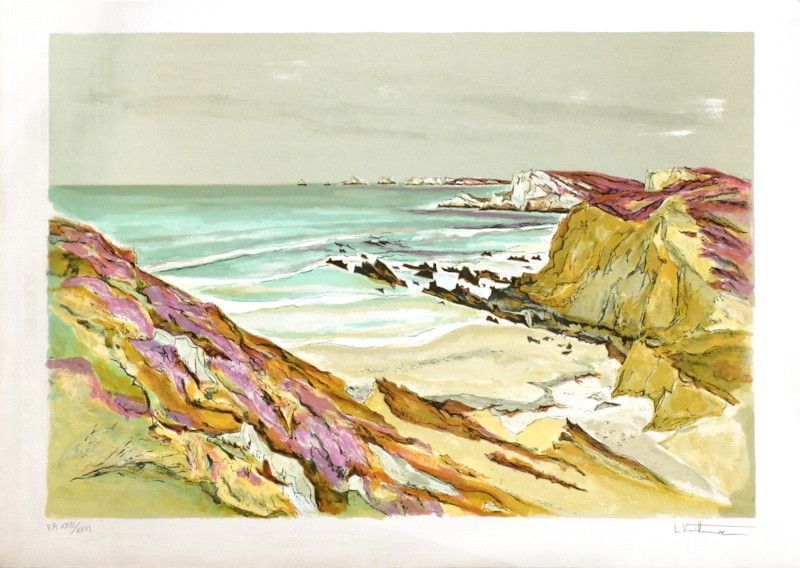 Vuillermoz Louis   Lithography Breton Coast Environs De Concarneau 29 Finistère