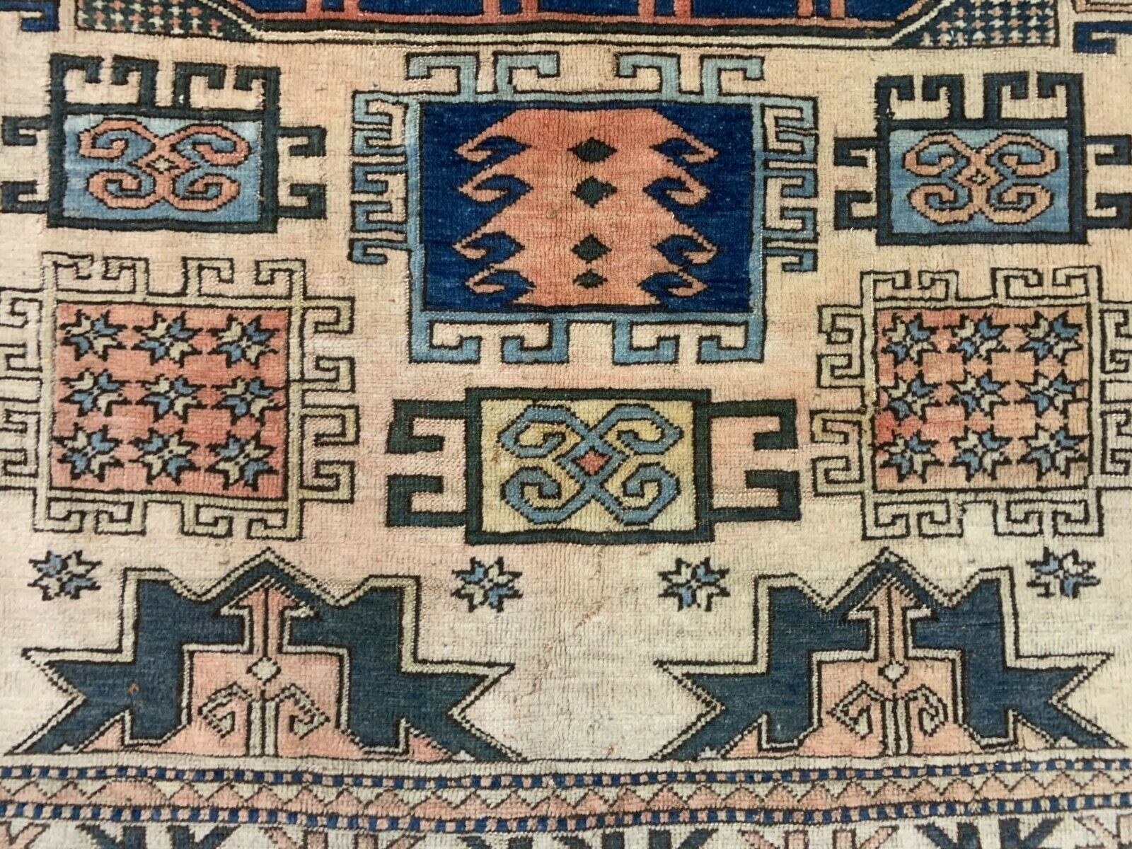 Old Turkish Kazak Rug Oriental 240x165 Cm Vintage Carpet, Tribal Handwoven photo vinterior