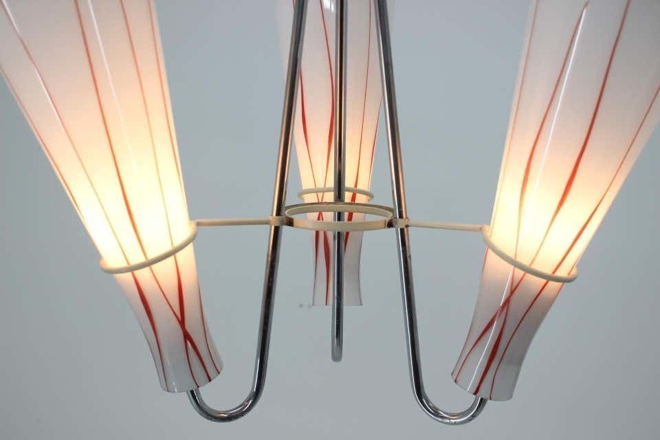 Mid Century Design Chrome Pendant 1960s photo vinterior