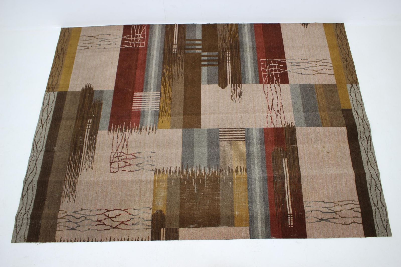 Bauhaus Modernist Rare Geometric Carpet / Rug   1930s photo furniture
